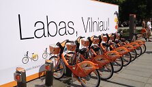 Oranžiniai dviračiai Vilniuje