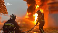 Po Rusijos atakos &ndash; gaisras pramoniniame objekte Kyjivo regione