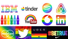 Įmonių logotipai Pride mėnesiui paminėti