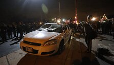 Nuniokotas Fergusono policijos automobilis