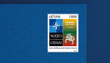 NATO vir&scaron;ūnių susitikimui skirtas pa&scaron;to ženklas
