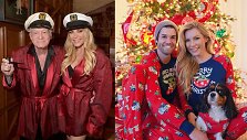 Hugh Hefnerio na&scaron;lė Crystal Harris su nauju &scaron;irdies draugu Nathanu Levi (de&scaron;inėje)