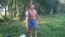 Kazys Domarkas su savo laimikiu