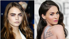 Cara Delevingne ir Megan Fox