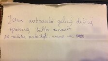 Eismo įvykio liudininko paliktas ra&scaron;telis
