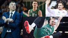 &Scaron;arūnas Jasikevičius, Paulius Jankūnas, Edgaras Ulanovas, Aaronas White'as
