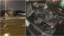 &bdquo;Mercedes-Benz&ldquo; avarija Drujos gatvėje &ndash; po smūgio skilo pusiau