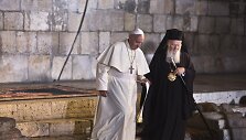 Popiežius Pranci&scaron;kus ir stačiatikių patriarchas Baltramiejus I Jeruzalėje