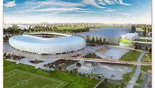 Bendrovės Vilniaus nacionalinis stadionas projekto vizualizacija