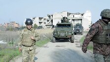 Avdijivkos miestas, vos trys &scaron;imtai metrų nuo fronto linijos, skiriančios Ukrainos pajėgas nuo Rusijos remiamų separatistų