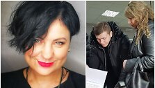 Anna Mangirdienė (kairėje), jurbarkietis M.I. su mama pasira&scaron;o dokumentą teisme