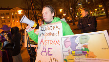 Pilietinė akcija prie&scaron; Astravo atominės jėgainės statybas