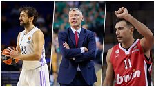 Sergio Llullas, &Scaron;arūnas Jasikevičius ir Kostas Sloukas