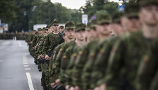 Nuolatinės privalomosios pradinės karo tarnybos karių priesaikos ceremonija Dragūnų batalione