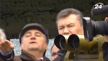 Viktoras Janukovyčius kariniame poligone