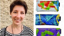 Laura Petru&scaron;kevičiūtė ir jos i&scaron; plastiko pagamintos piniginės ir kosmetinės