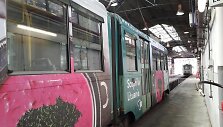 Lietuvą Italijoje reklamuoja &scaron;altibar&scaron;čių vaizdas, i&scaron;pie&scaron;tas ant tramvajaus