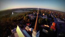 VIDEO kadras: Gargždai i&scaron; pauk&scaron;čio skrydžio