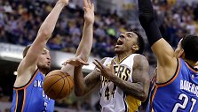 Domantas Sabonis ir Jeffas Teague'as