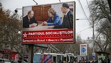 Socialistų partijos plakatas Moldovoje