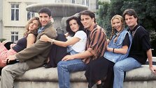 &bdquo;Draugų&ldquo; aktoriai Jennifer Aniston, Courteney Cox, Mattas LeBlancas, Lisa Kudrow, Matthew Perry ir Davidas Schwimmeris (1994 m.)