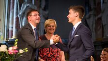 Gintaras Steponavičius su sūnumi Mykolu