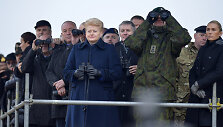 Lietuvos prezidentė Dalia Grybauskaitė stebėjo NATO pratybos &bdquo;Geležinis kardas 2014"