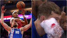 Domantas Sabonis sugėrė smūgį į veidą