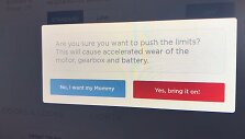 &bdquo;Tesla&ldquo; įspėjimas prie&scaron; įjungiant &bdquo;Ludicrous+&ldquo; funkciją