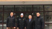 &Scaron;.Sakalauskas, R.Radvila, R.Sargūno sporto gimnazijos direktorės pavaduotojas sporto ugdymui S.Dambrauskas, M.&Scaron;pokas.