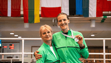 Rasa Ažukiene ir fechtuotoja Paulina Bajorunaitė-Stauskė.
