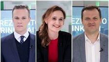 Gabrielius Landsbergis, Viktorija Čmilytė-Nielsen ir Gintautas Paluckas