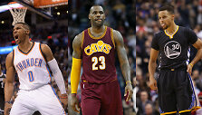 Russellas Westbrookas, LeBronas Jamesas ir Stephenas Curry