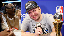 Luka Dončičius (de&scaron;inėje) sulaukė Snoop Dogg reakcijos