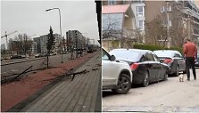 Vilniaus Rinktinės gatvėje &bdquo;Mercedes-Benz&ldquo; &bdquo;prasiautė&ldquo; lyg &scaron;kvalas