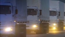 Rusijos sunkvežimių vilkstinė su humanitarine pagalba