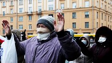 Protestuojantys pensininkai
