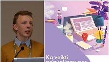 Marius Mikelionis ir leidinio &bdquo;Ką veikti paaugliams per karantiną?&ldquo; vir&scaron;elis
