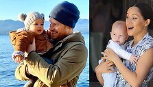 Archie su tėčiu princu Harry ir mama Meghan Markle