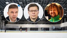 Vytautas Jasutis, Vaidas Budrauskas, Vygantas Zalieckas ir senoji Kauno ledo arena