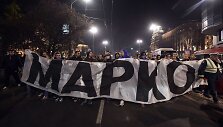 Serbų protesto akcija Belgrade