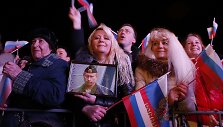 Kryme rusai džiaugiasi neteisėto referendumo i&scaron;ankstiniais rezultatais