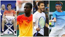 (I&scaron; kairės) Tayloras Fritzas,Francesas Tiafoe, Noah Rubinas ir Jaredas Donaldsonas