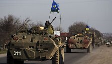 Ukrainos karinė technika netoli Krymo sienos