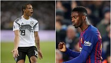 &bdquo;Bayern&ldquo; domisi L.Sane (kairėje), bet jei nepavyks, taikinyje yra O.Dembele.