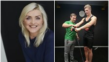 Sandrija Čapkauskienė ir kūno sūdėties analizė (treneris Karolis Urbanavičius &ndash; kairėje)
