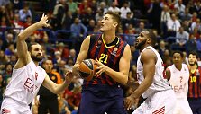 Linas Kleiza kovoja prie&scaron;  Tiborą Pleissą