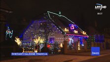 Kalėdoms papuo&scaron;tas namas &Scaron;iauliuose