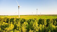 Vėjo elektrinės kra&scaron;tovaizdyje