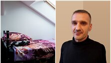 Vytautas Butėnas ir Laikinųjų namų kambarys